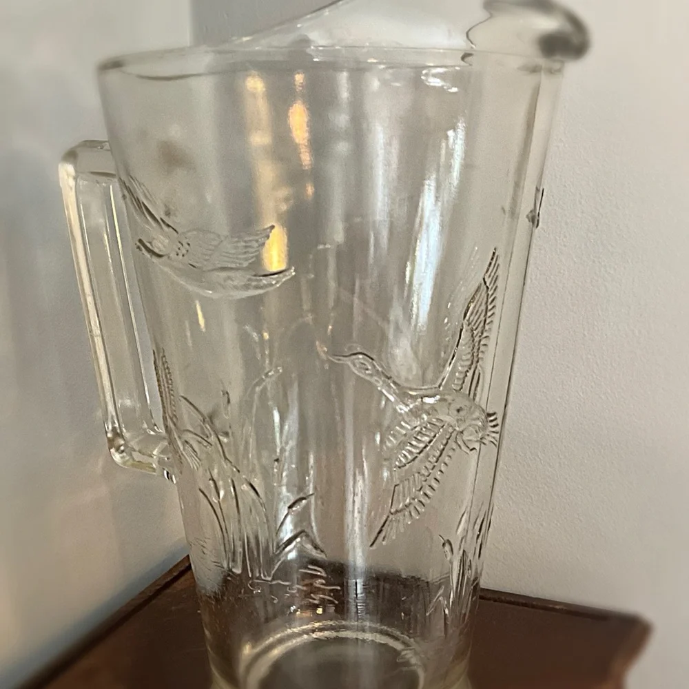 Vintage Anchor Hocking Water Bird Pitcher